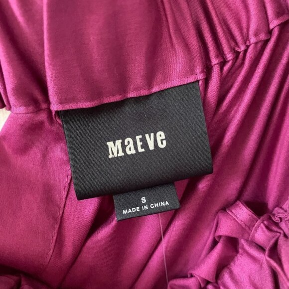 Anthropologie Maeve Mona Dress Women's Small NWT Off the Shoulder Pink Pockets - Picture 4 of 12